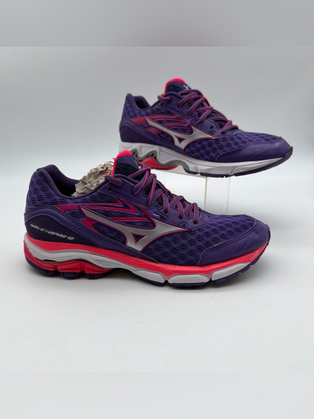 Mizuno Women's Wave Inspire 12 Running Shoes Size 8 Purple Athletic Sneakers